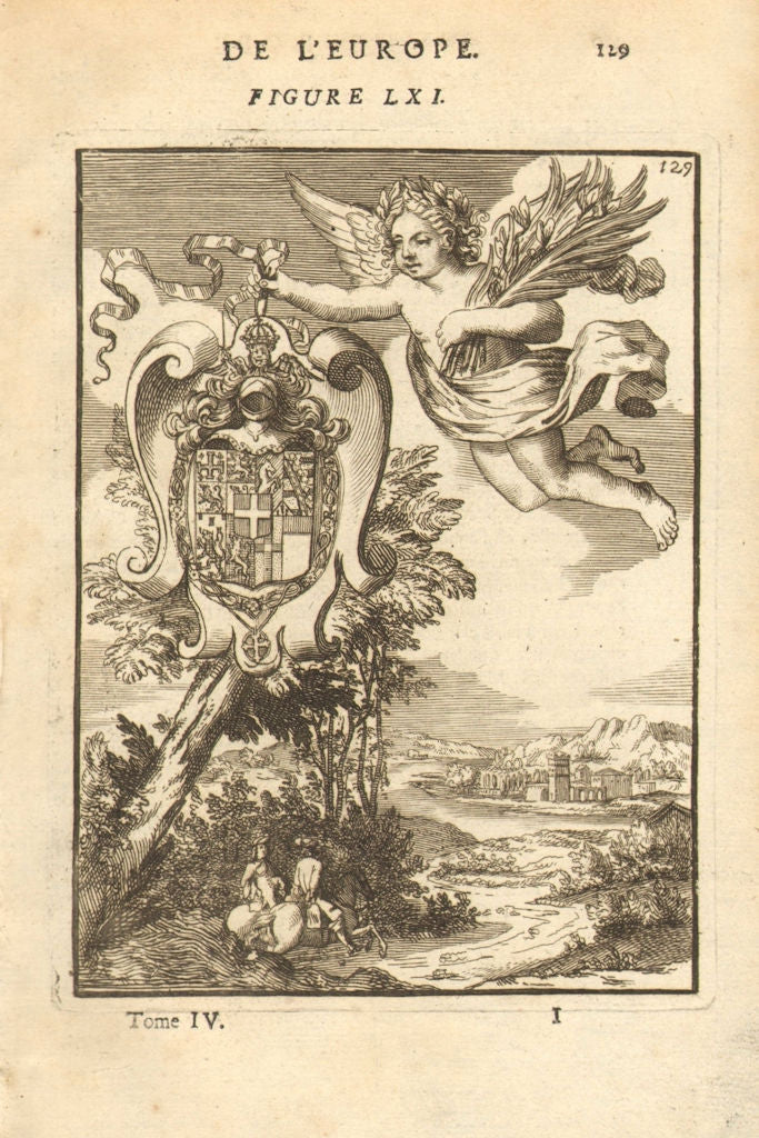 SAVOIE. Ducs de Savoie. Coat of arms. Dukes of Savoy. MALLET 1683 old print